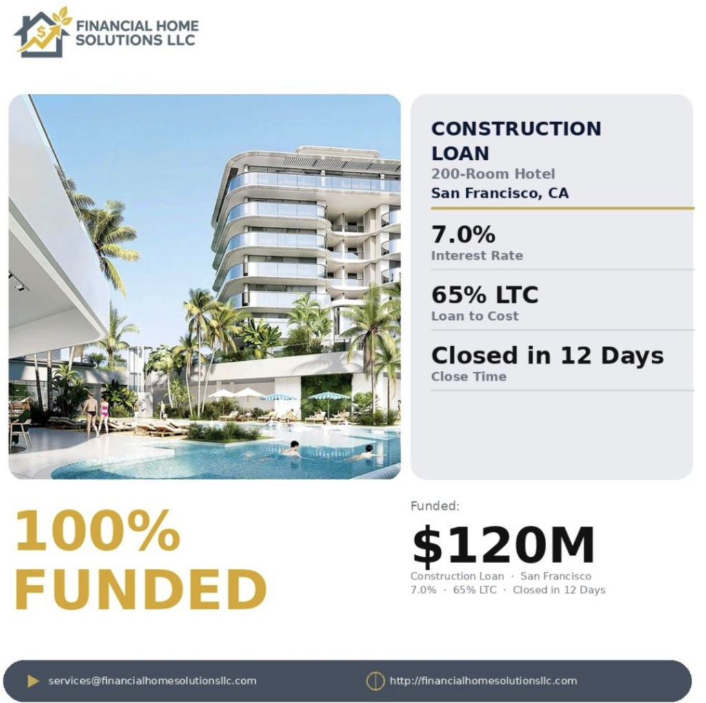 Financial Homes Solution $120M in 12 days  